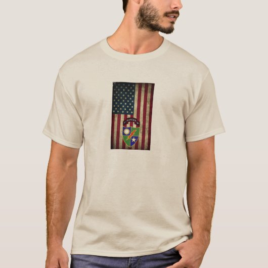 3. Bataillon - 75. Ranger American Flag T - Shirt (Vorderseite)