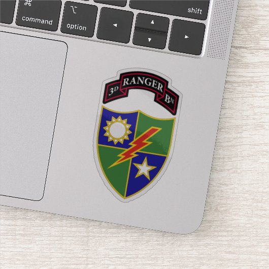 3. Bataillon - 75. Ranger Regiment Aufkleber (Detail)