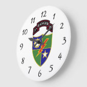 3. Bataillon - 75. Ranger Regiment - Wall Clock Große Wanduhr (Winkel)
