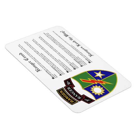3. Bataillon - 75. Ranger w/Tab Magnet 4x6 (Rechte Seite)