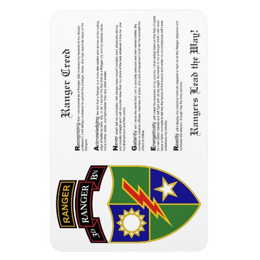 3. Bataillon - 75. Ranger w/Tab Magnet 4x6 (Vertikal)