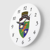 3. Bataillon - 75. Ranger w/Tab - Wall Clock Große Wanduhr (Winkel)