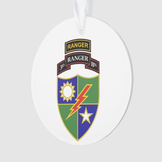 3. Batalion - 75. Ranger mit Tab-Ornament Ornament (Vorderseite)