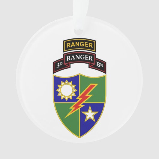 3. Batalion - 75. Ranger mit Tab-Ornament Ornament (Vorderseite)