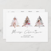 3 Baum Form Fotos 2026 Kalender Frohe Weihnachten (Vorne/Hinten)