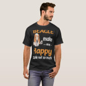 3 Beagle machen mich glücklich T-Shirt (Vorne ganz)