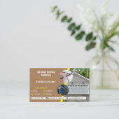 3 Bearbeitbare Foto Garage Tür und Service Visitenkarte (Stehend Vorderseite)