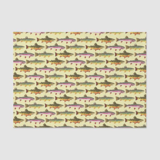 3 Beautiful Foreut - Brook, Rainbow, Brown Seidenpapier (Vorderseite)