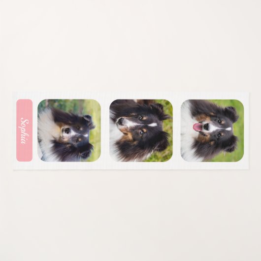 3 Benutzerdefinierte Fotos sammeln Vorlage mit ros Yogamatte (Vorderseite (Horizontal))