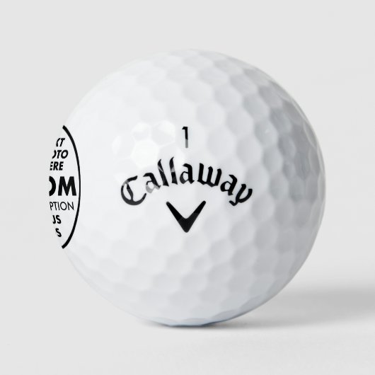3 Benutzerdefinierte Personalisierte Callback Warb Golfball (Logo)