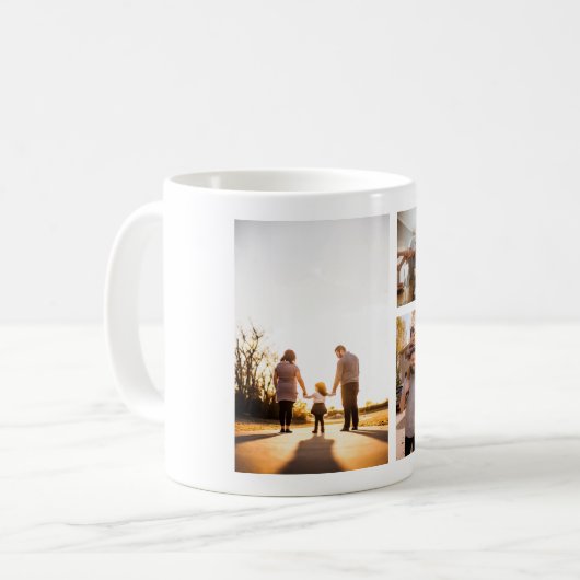 3 Benutzerdefiniertes FotoCollage Personalisiert Kaffeetasse (Vorderseite Links)