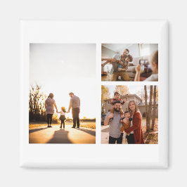 3 Benutzerdefiniertes FotoCollage Personalisiert Magnet