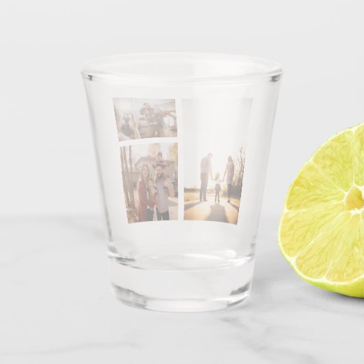 3 Benutzerdefiniertes FotoCollage Personalisiert Schnapsglas (Rückseite)