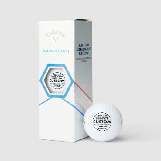 3 Benutzerdefiniertes Personalisiertes Callaway Su Golfball (Verpackung)