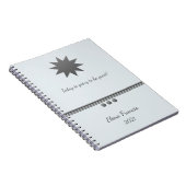 3 Berufliches Silver Text-Notebook Notizblock (Rechte Seite)