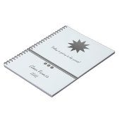 3 Berufliches Silver Text-Notebook Notizblock (Linke Seite)