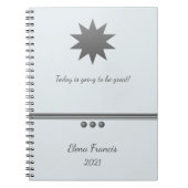 3 Berufliches Silver Text-Notebook Notizblock (Vorderseite)