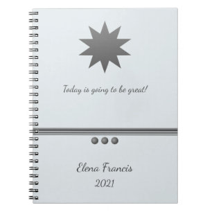 3 Berufliches Silver Text-Notebook Notizblock