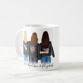 3 Best Friends Custom Hair BESTE FREUNDIN Besties  Kaffeetasse (Vorderseite Links)