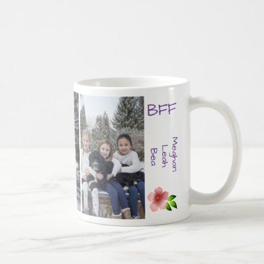 3 Best Friends Forever BESTE FREUNDIN Personalisie Kaffeetasse (Rechts)