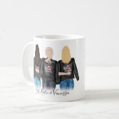 3 Beste Freunde Blonde Brünette BESTE FREUNDIN Fre Kaffeetasse (Vorderseite Links)