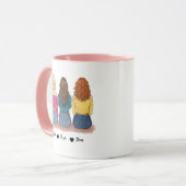 3 beste Freundinnen personalisierte Tasse Geschenk (Vorderseite Links)