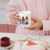 3 beste Freundinnen personalisierte Tasse Geschenk