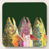 3 Big Fout - Brook, Brown, Rainbow Untersetzer (Vorderseite)