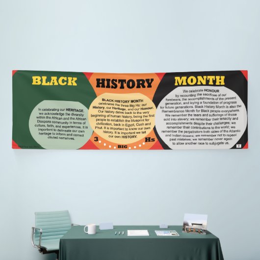 3-Big Hs of Black History Monat - Farbe Banner (Messeveranstaltung)