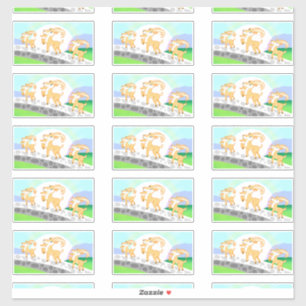 3 Billy Goat's Gruff-Konturkleber Aufkleber