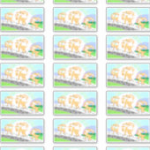 3 Billy Goat's Gruff-Konturkleber Aufkleber (Vorderseite)