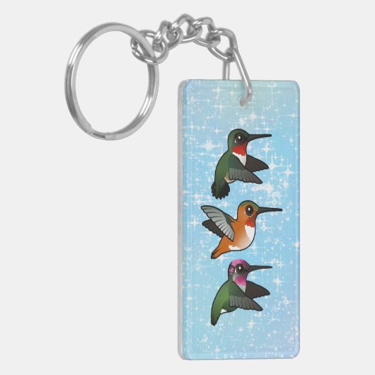 3 Birdbare Vögel im Flug Schlüsselanhänger (Vorderseite links)