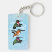 3 Birdbare Vögel im Flug Schlüsselanhänger (Rückseite)