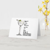 3 bis 1 (Nass) Martini Cocktail Faltenkarte Karte (Gelbe Blume)