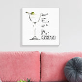 3 bis 1 (Nass) Martini Cocktail Rezept Art 12 "x12 Leinwanddruck (Insitu (Wohnzimmer))