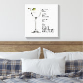 3 bis 1 (Nass) Martini Cocktail Rezept Art 12 "x12 Leinwanddruck (Insitu (Schlafzimmer))