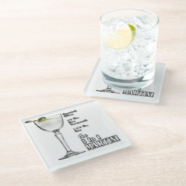 3 bis 1 (Nass) Martini Cocktail Rezeption Art: Glasuntersetzer