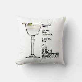 3 bis 1 (Nass) Martini Cocktail Rezeption Art: Kissen