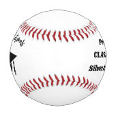 3 Bis 3 Down Baseball, Personalisierter Abschluss Baseball (Rückseite)