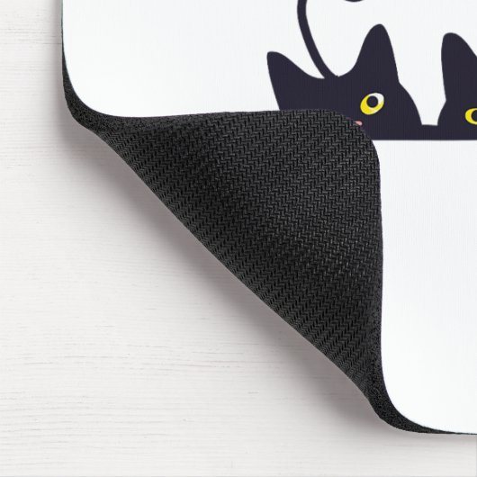 3 Black Cats Funny Cat Liebhaber Design Frauen Män Mousepad (Ecke)