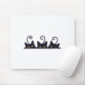 3 Black Cats Funny Cat Liebhaber Design Frauen Män Mousepad (Mit Mouse)