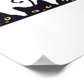 3 Black Cats Funny Cat Liebhaber Design Frauen Män Poster (Ecke)