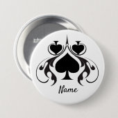 3 Black Spades Tribal Thunder_Cove Button (Vorne & Hinten)