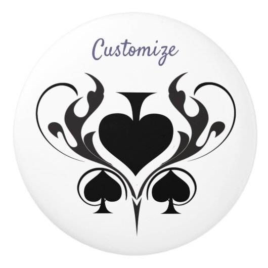 3 Black Spades Tribal Thunder_Cove Keramikknauf (Vorderseite)