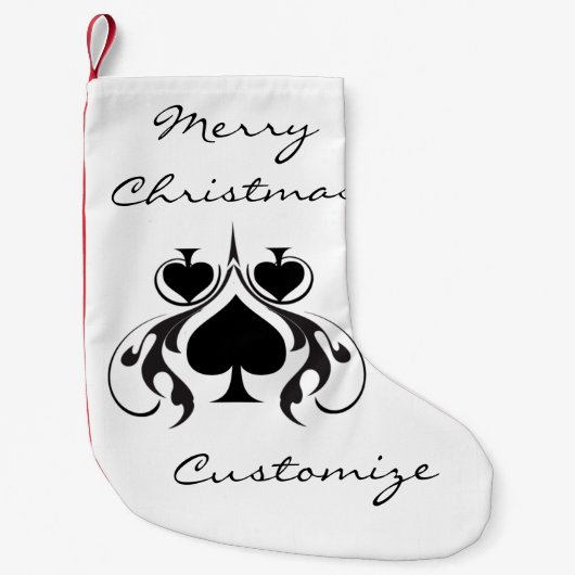 3 Black Spades Tribal Thunder_Cove Kleiner Weihnachtsstrumpf (Vorderseite)