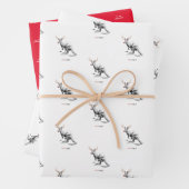 3 Blatt Funny Aussie Rudolf Xmas Verpackung (Beispiel)