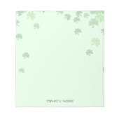 3-Blatt-Kleeblatt St Patrick's Day Notizblock (Vorderseite)