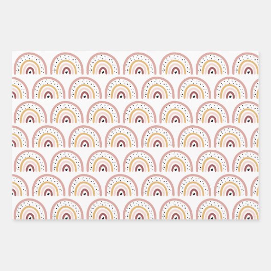 3 Blatt Papier - Auswahl von Regenbogen (Vorderseite 2)