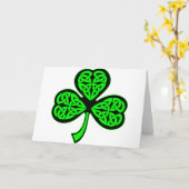 3 Blattceltic-Kleeblatt Karte (Gelbe Blume)