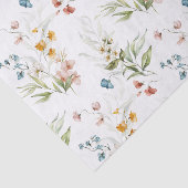 3 Blätter, farbenfrohe Wildblumen 1600 Seidenpapier (Ausschnitt)